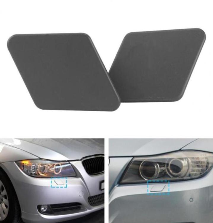 

2Pcs Bumper Cover Dustproof Lightweight ABS Car Headlight Washer 61678031307 61678031308 For 3 Series E90 20052009 Sunshade3514330