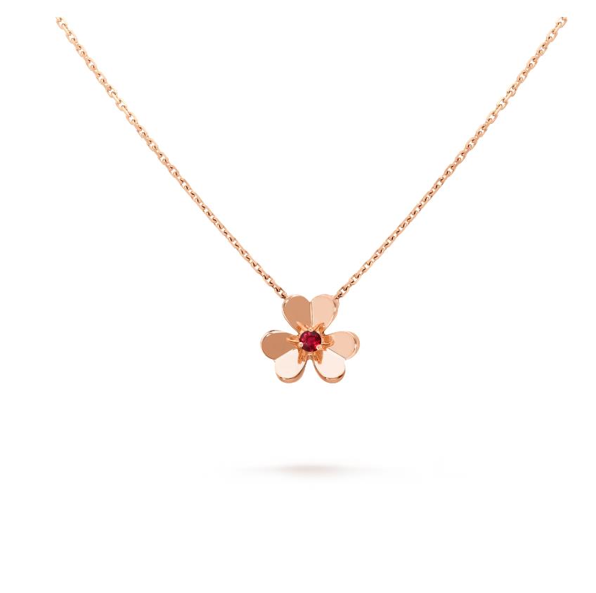 

frivole pendant necklace 3 leaf clover necklace Multiple specifications Multiple styles gold rose gold silver crystal diamond necklace mini small