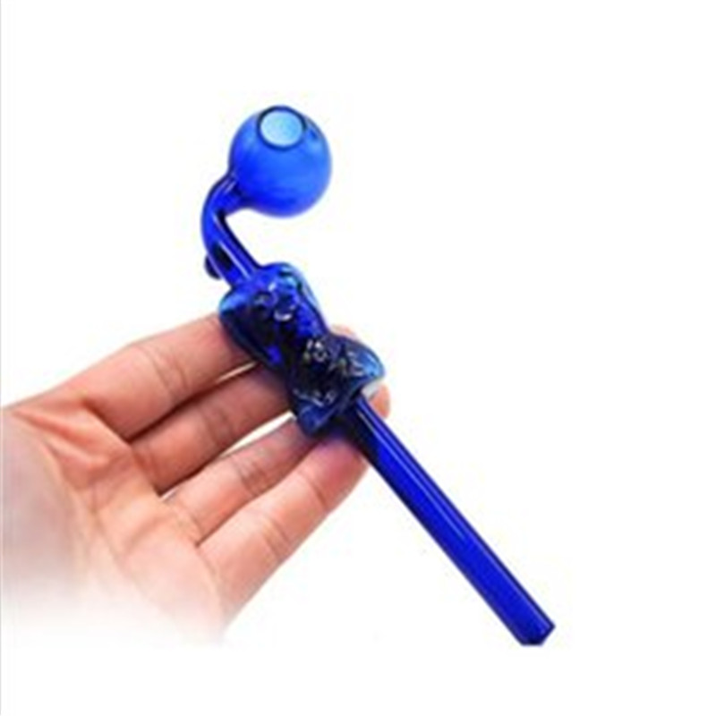 

15cm long glass oil burner, pipe glass pipe, color diversity suction pipe