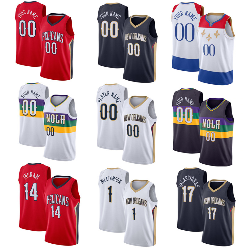 

Men Basketball Jerseys Zion 1 Williamson NOP Pelican New Orlean Brandon Ingram CJ McCollum Jonas Valanciunas Larry Nance Jaxson Hayes Kira Lewis City Custom Jersey, Color 1