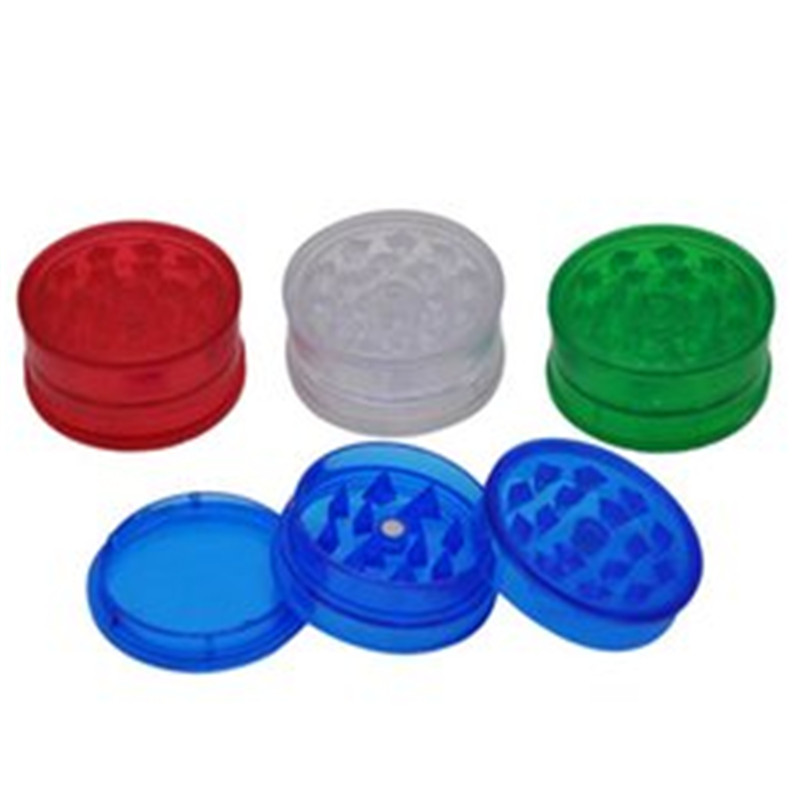 

Smoking Pipes Transparent 3 layer plastic hand grinder plastic grinder