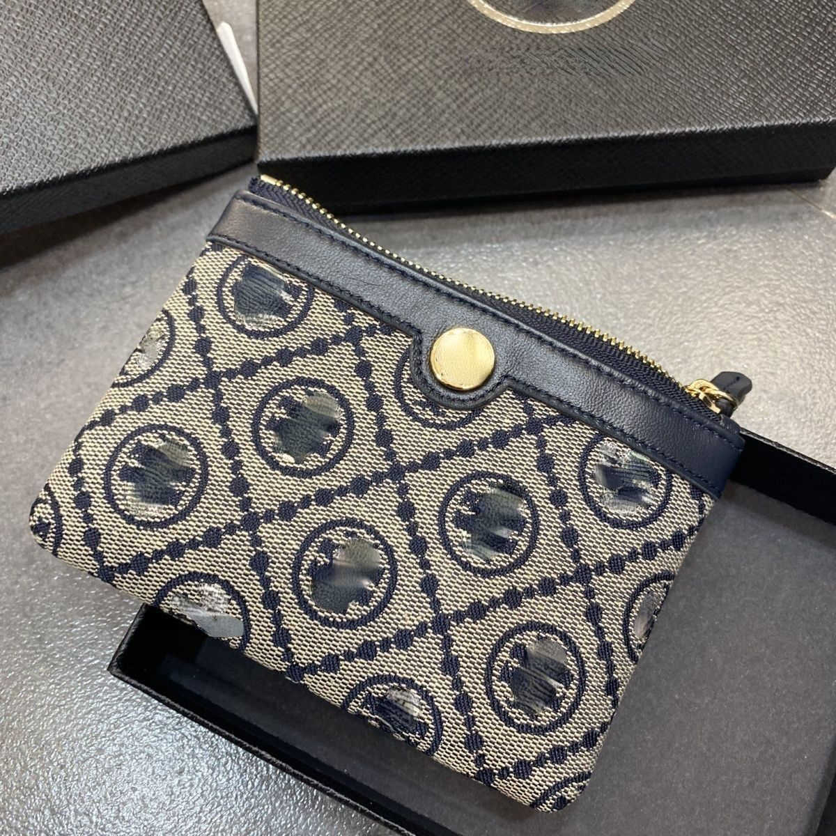 

Luxury Designer Change canvas Vintage flower coin Purse Card pack Handbag the Latest Multi-storey Niche wallet Factory Direct Sale, Gift box packing