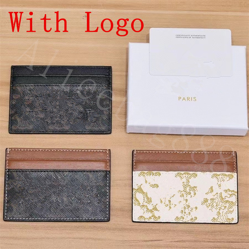 

7A Quality Genuine Leather Card Holders For Lady Designer Single Wallet Men and Women Holders Coin Mini Wallets Key Pocket With 2 Layer, 03
