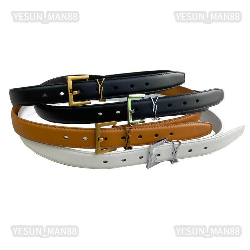 

Designer Luxury Yslity Belt Cowhide Letter Button Trouser Leather Belt Women's Decorative Suit With Skirt Shirt Waist Closing Versatile Fashion Belt, Black