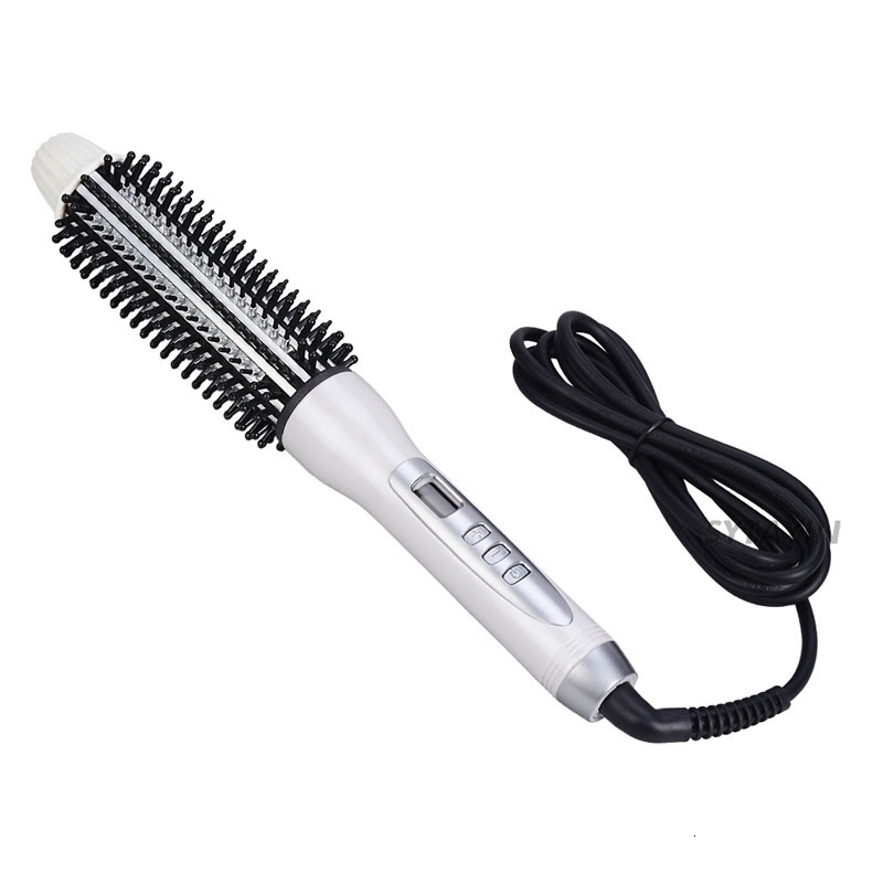 

Hair Rollers Professional Electric Ceramic Curler Straightener Heat Comb Air Brush Curling Styling Tools 230209