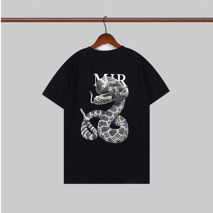 

2023 Mens Designer T Shirts Amiris Printed Fashion Man T-shirt Top Quality Cotton Casual Tees Short Sleeve Luxury Hip Hop Streetwear TShirts Size S-XL, Add postage