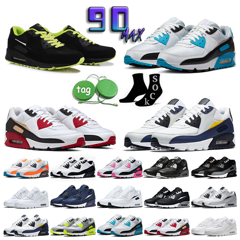 

90s Shoes men women airmaxs surplus Cushion 90 running shoe triple black white x Wolf Grey Michigan Radiant airs Red Pastel Volt Size 13, 29