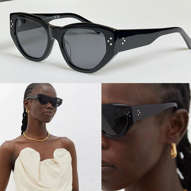 Bold Story cat-eye acetate sunglasses for women Retro Classic oval French high street glasses 40219 Hip Hop designer men Three-point pattern FASHION