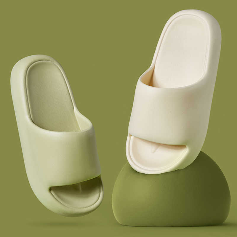 

Slippers Women Eva Soft Sole Cloud Slippers Summer Beach Thick Platform Sandals Woman Slides Indoor Non-slip Bathroom Slippers Flip-flops R230210, Mo cha