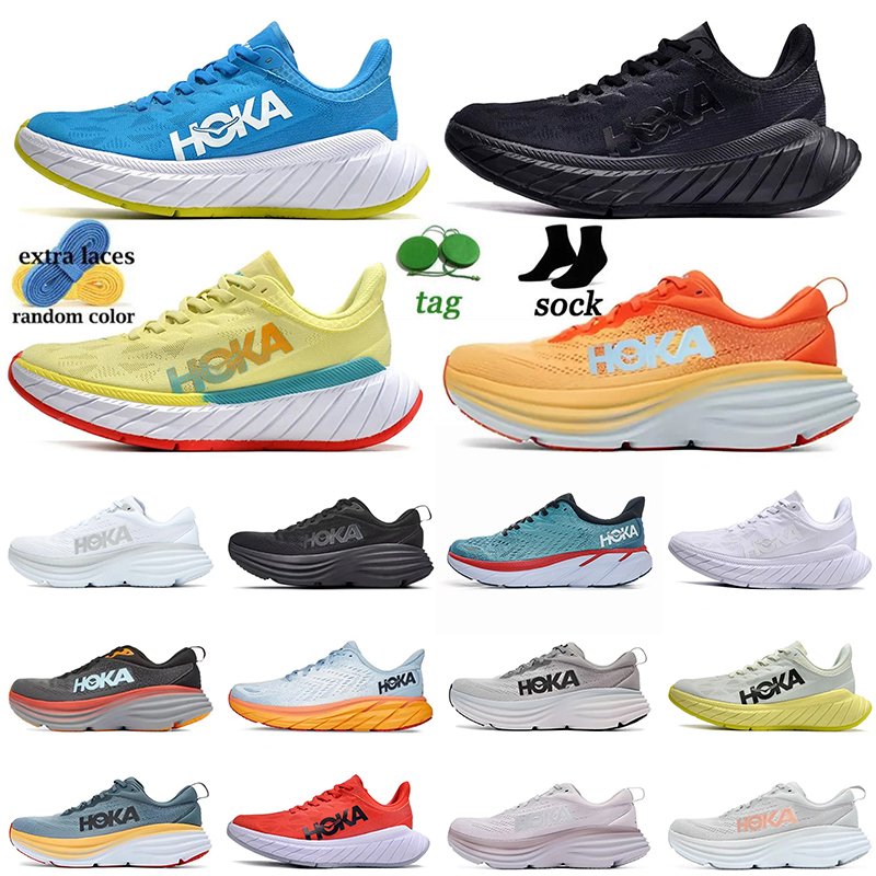 

2023 Top Quality Running Hoka Shoes Hokas One Bondi 8 triple black white harbor mist lunar rock Carbon X 2 hot coral Clifton summer Women Mens walking trainers sneakers, Clifton 8 (16) cantaloupe