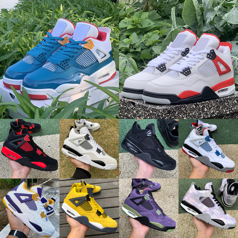 

2023 OG 2023 Messy Room 4s Basketball Shoes Jumpman 4 Midnight Navy White Oreo Black Cat Craft Photon Dust Red Cement Thunder University Blue Sports, As photo 12