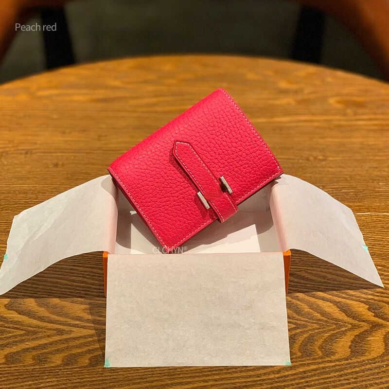 

Luxury Designer Bags Change Purse Card pack Handbag 2023 New Women's Leather Wallet with Two-fold Drawband Small h Short Jacket Thin Factory Direct Sale, Sapphire blue