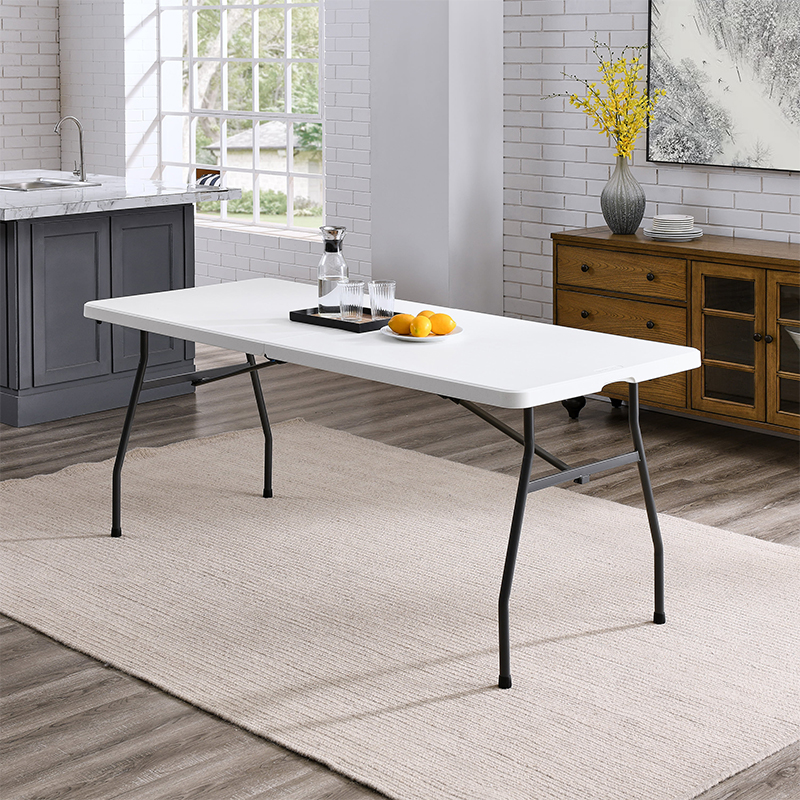 

Mainstays 6 Foot Fold-in-Half Table White Granite