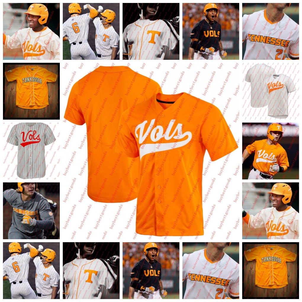 

Custom NCAA Tennessee Volunteers Baseball Jersey Mark McLaughlin Elijah Pleasants 26 Jason Rackers 20 Connor Housley Zander Sechrist Jake Fitzgibbons Jersey, As pics