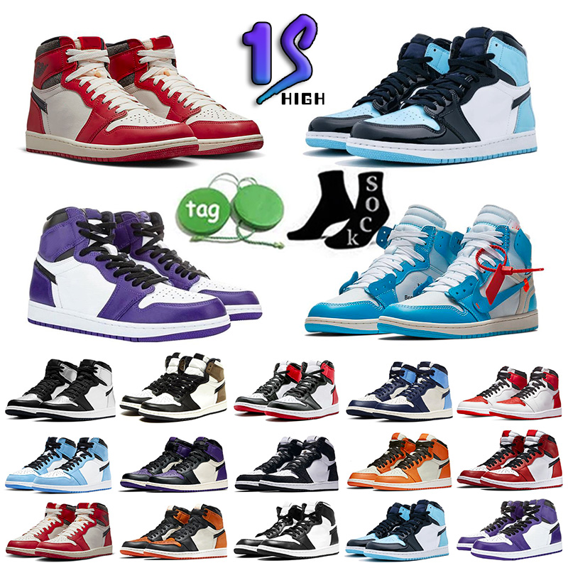 

1 University 2023 Blue Hyper Royal Twist Chicago Basketball Shoes Men 1s Mid Milan Digital Pink Sail Patent Bred Toe women Court Purple