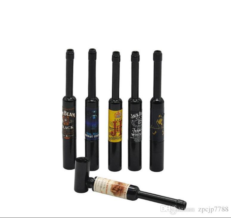 

Metal pipe mini type red wine bottle, small pipe, portable pipe
