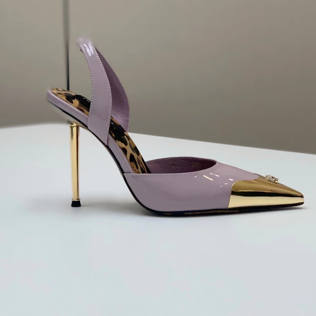 

Dress shoes thin heels high heel ankle sandals leopard print toe wrap pointed 10.5C green patent leather luxury designer spring and summer party shoe 35-41 with box