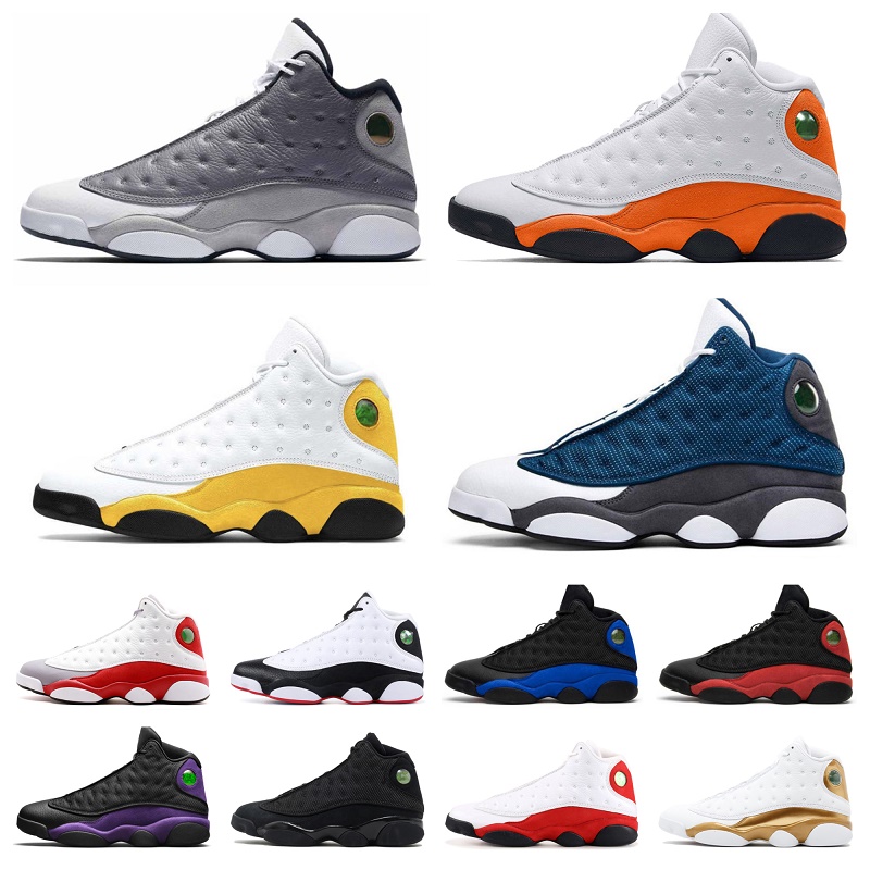 

Jumpman 13 Mens basketball Shoes 13s Retro University Blue Hyper Royal Red Black Flint Wolf Grey Brave Blue Obsidian Playoffs Court Purple trainers outdoor sneakers, Bubble package bag