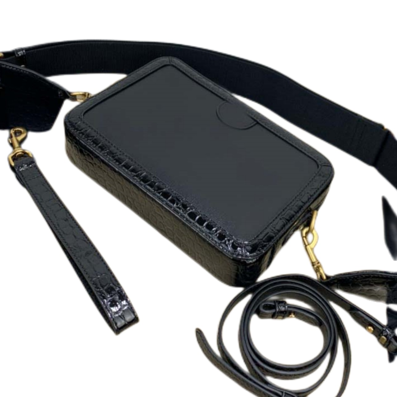 

Woman bags handbag purse original box wallets female purse messenger bag shoulder bags messenger pruse chain clutch free delivery embossing accessories, Black
