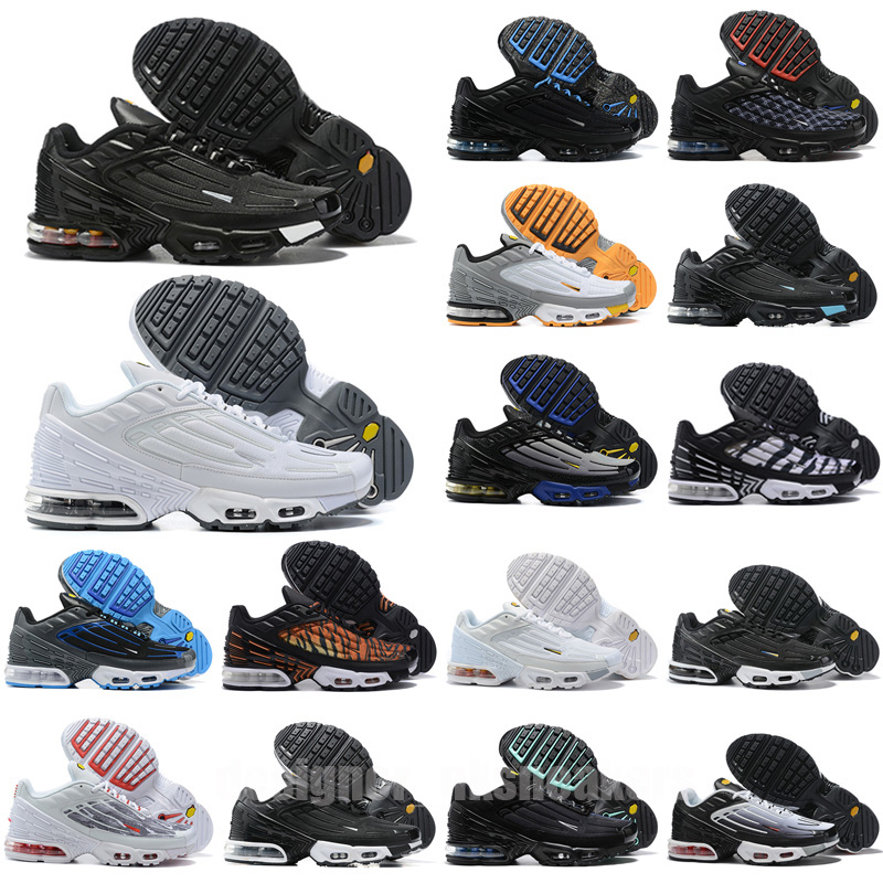 2023 Tn Plus 3 Running Shoes Men Women TN 3 Triple White Black Laser Blue Silver Red Zebra Obsidian Violet Mens Trainers Outdoor Sneakers