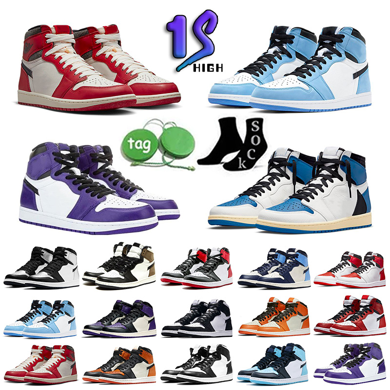 

Jumpman 1 2023 University Blue Basketball shoes 1s High Dark Mocha Electro Orange Light Smoke Grey Hyper Chicago bred royal men women, 13