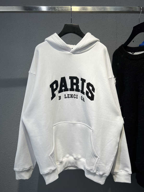 

Men's Hoodies Sweatshirts Correct version Autumn and winter style B family letter embroidery limited men's women's terry hoodie LAEA, Black