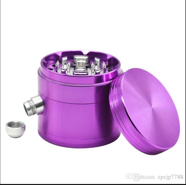

Smoking Pipes new type cigarette mill diameter 63mm concave convex tooth belt leak hole aluminum material.