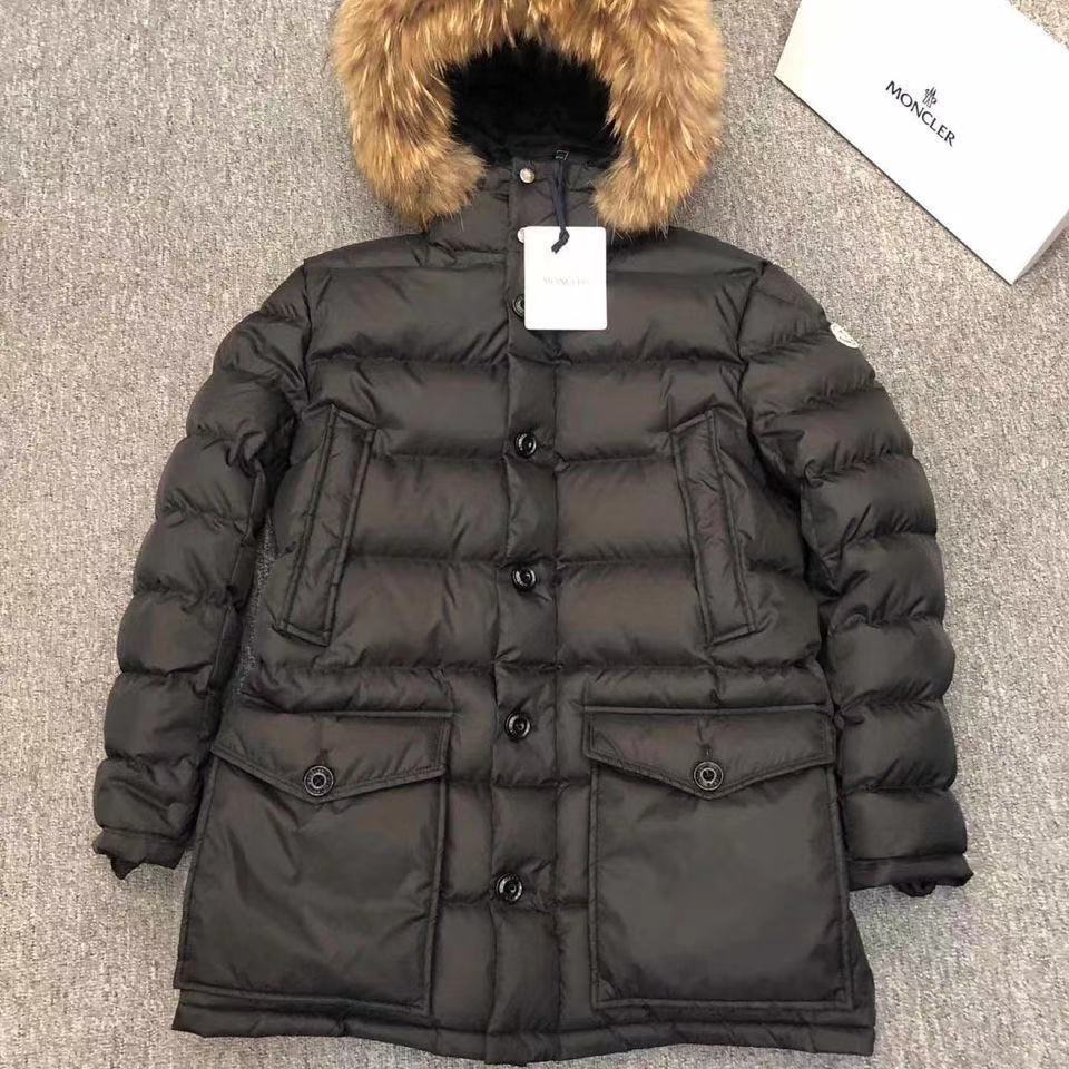 maya designer Women's Plus Size Outerwear & Coats labelled long hooded down jacket with fur collar