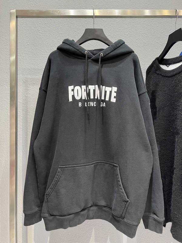 

Men's Hoodies Sweatshirts Correct version B shopping mall heavy industry double-sided three-dimensional embroidery men's and women's loose fleece hoodie 52QB, White