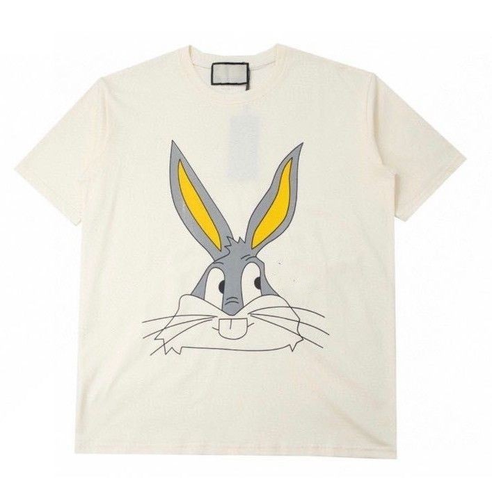 

Mens T Shirt designer t shirt For Womens Men Shirts Woman Clothing 100% Cotton Rabbit pattern Fashion tshirt Casual Summer Short Sleeve Man white Asian Size -XXL, Empty bag(not sell separately)