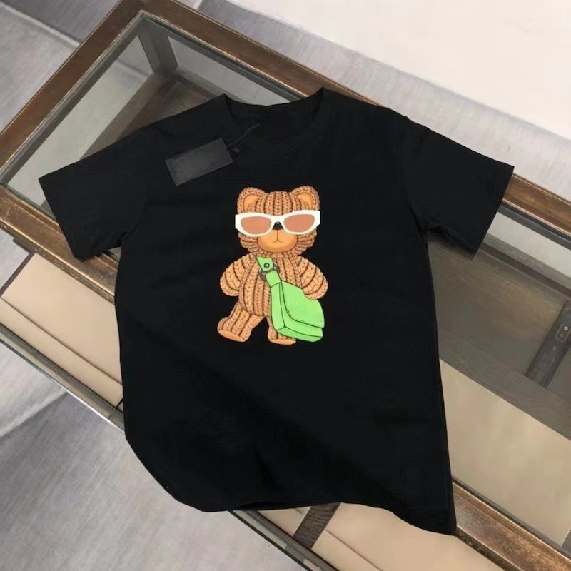 

Designer T shirt Summer new European goods teddy bear graphic t shirt Shortsleeved round neck comfortable Men Women Clothes Couples, Empty bag(not sell separately)
