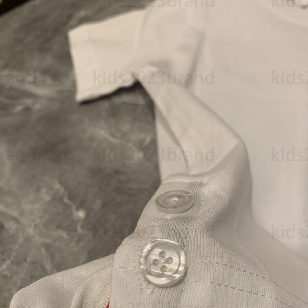 

light gray 2023SS high end children t-shirt kids T-shirts summer brand designer boys tees Elastic thread neckline cotton tops Ribbon stitching letters girls shirt, 11#