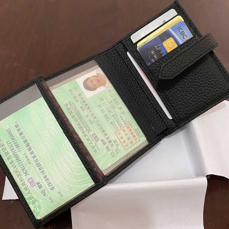 

Brand Designer Change Purse Card pack European and American Women's New Driver's License Id Card Bank Leather Driving Ultra-thin Small Wallet Factory Direct Sale, Flax blue