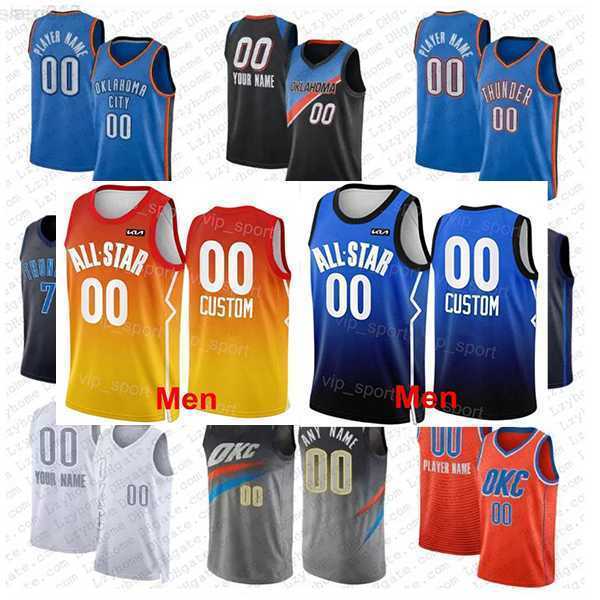 

2023 All-Star Men Women Youth Oklahoma''City Thunder''Custom 2 Shai Gilgeous-Alexander 5 Luguentz Dort 3 Josh Giddey 23 Tre Mann 7 Chet Holmgren Basketball Jerseys, Colour