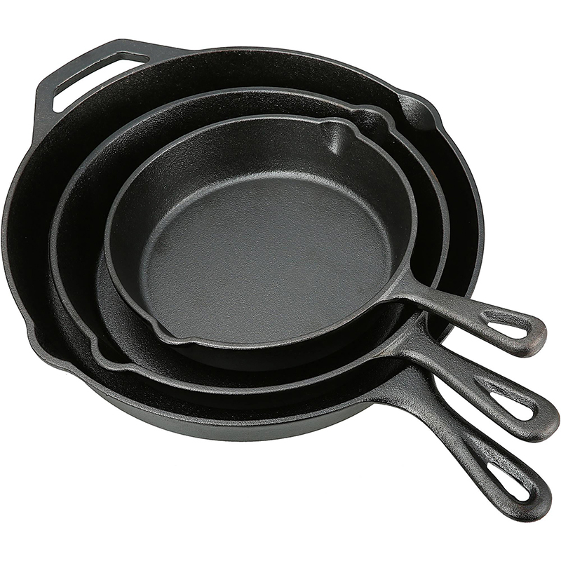 

Ozark Trail 3 Piece Cast Iron Skillet Set Pre-seasoned (8", 10.5", 12") Outdoor Gadgets