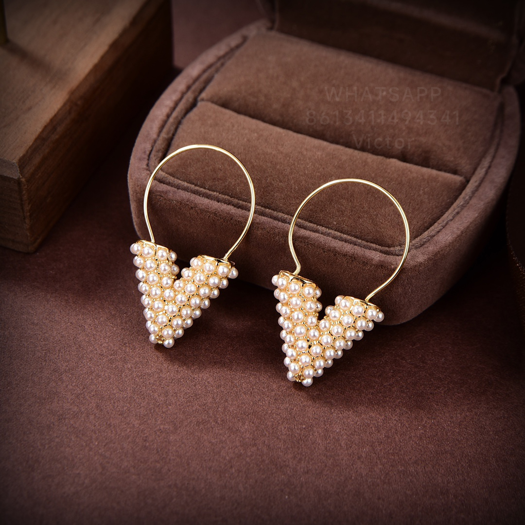 

LW French brand Pearl earrings T0P quality for woman designer earrings gold plated official reproductions highest counter quality premium gifts 016