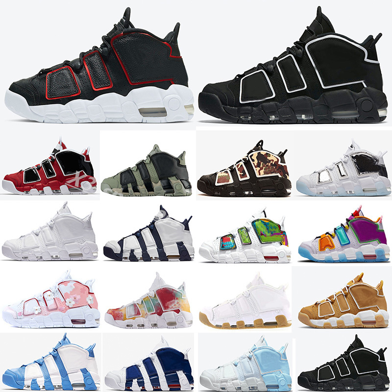 

Basketball Shoes Mens More Uptempos 96 Total Maxes Scottie Pippen White Varsity Red Green Multi-Color Black Bulls University Blue UNC UK Women Trainers Sneakers X33, Color 4