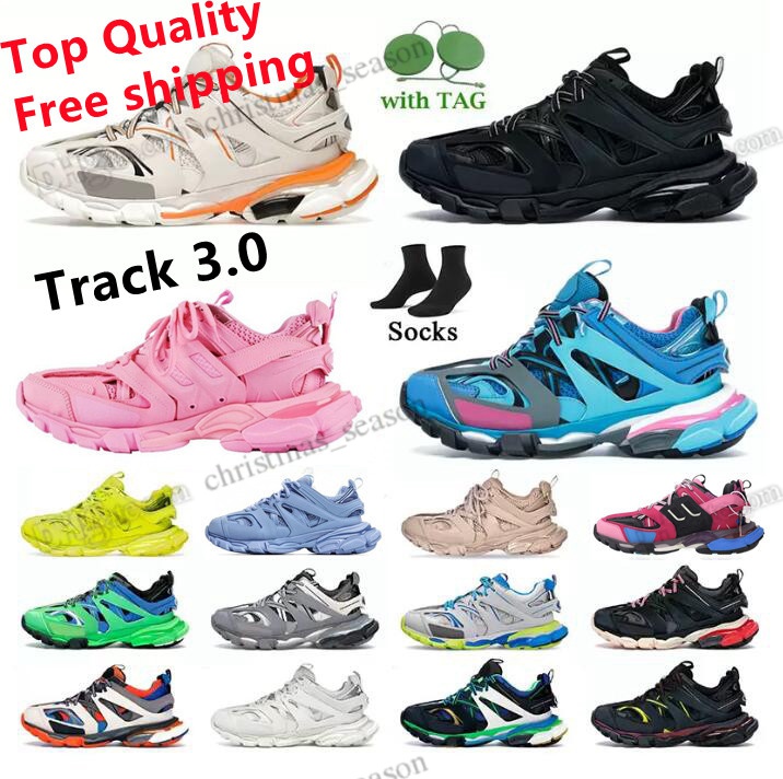 

Track 3 3.0 Designer Men Women Casual Shoes Triple white black Tess.s. Gomma leather Trainer Nylon Printed Platform trainers shoes Balencaiga balencaigas Sneakers, 12