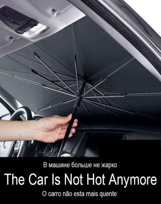 

125cm 145cm Foldable Car Windshield Sun Shade Umbrella Car UV Cover Sunshade Heat Insulation Front Window Interior Protection Y2202226693