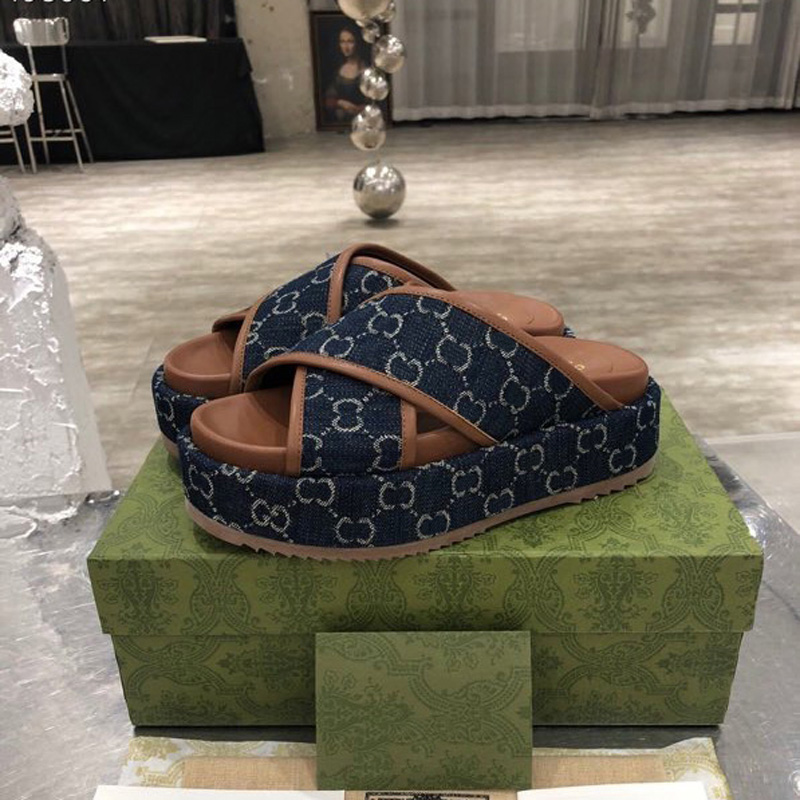 

Sandals Fashion Macaron Slippers Women Summer Beach Stripes Casual Flip Flops High Slippers Famous Brand Slippers Sandals7, #19