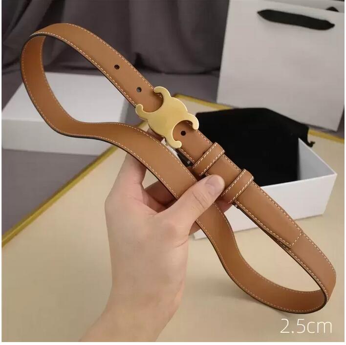 

2023 Fashion Designer Genuine Leather Arc Belts For Womens Mens Casual Waistband Womens Gold Smooth Buckle Cowskin Belt Ladies Ceinture Girdle 001yy, No box