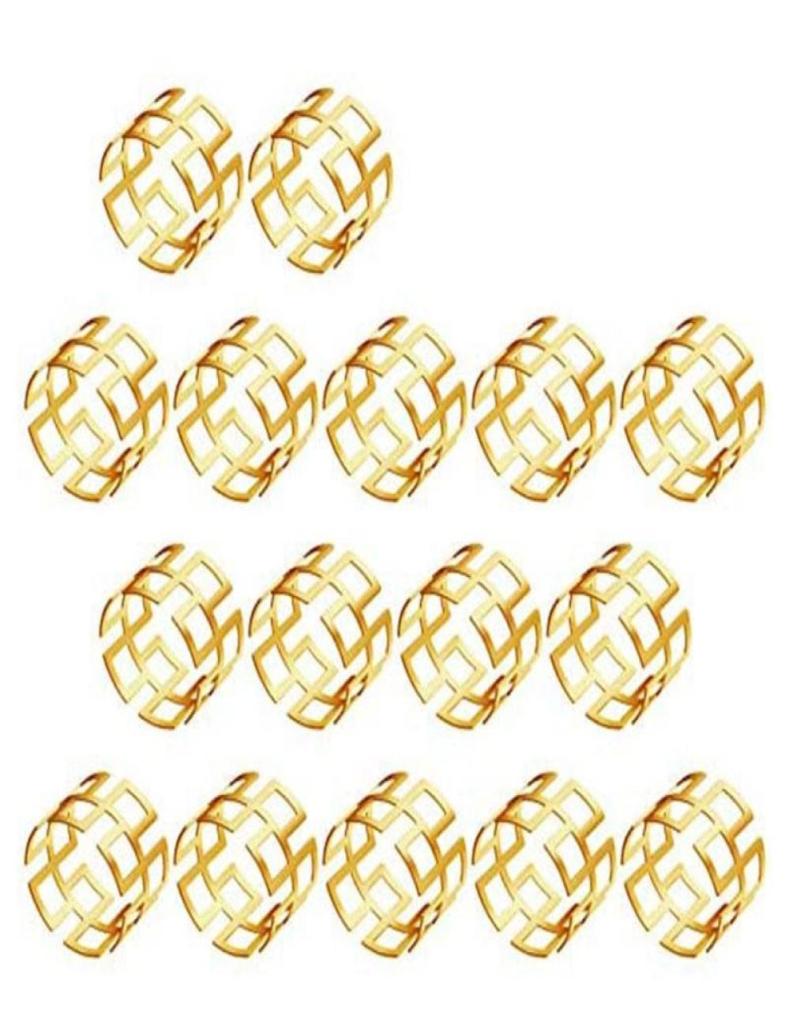 

Napkin Rings Set Of 16 Dining Table Setting For Casual Or Formal Occasions Circle Gold8446520