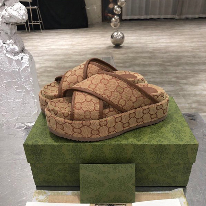 

Sandals Fashion Macaron Slippers Women Summer Beach Stripes Casual Flip Flops High Slippers Famous Brand Slippers Sandals9, #14