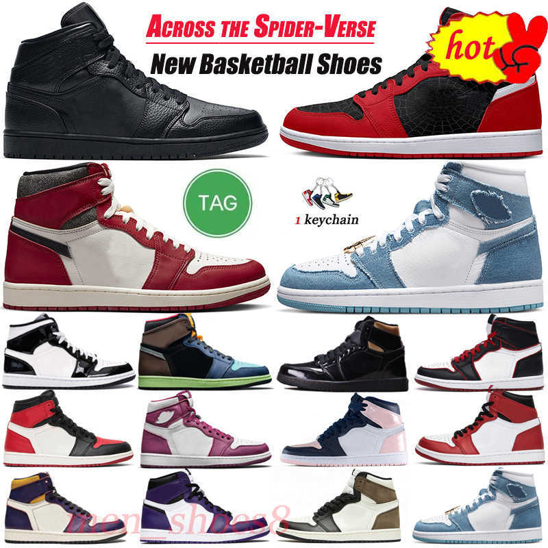 

NEW OG 1s 1 Mens Basketball Shoes Across the Spider-Verse Sneakers Jumpman Obsidian Lost and Found Newstalgia TS Fragment Triple Black women Sports, Across the spider-verse 36-46