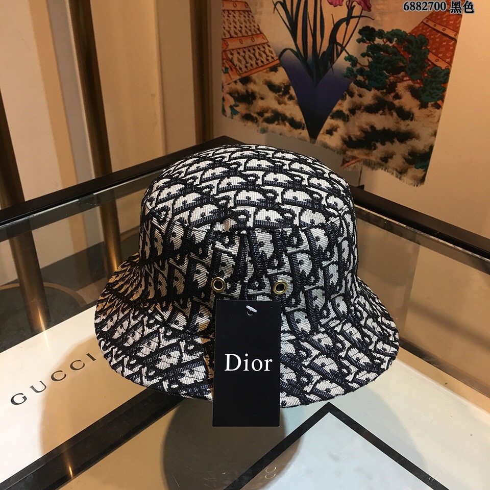 Dupe luxurys mode dior pêcheur de chapeau de chapeau de marque de marque de marque Stripe de style classique motif de couleur du soleil