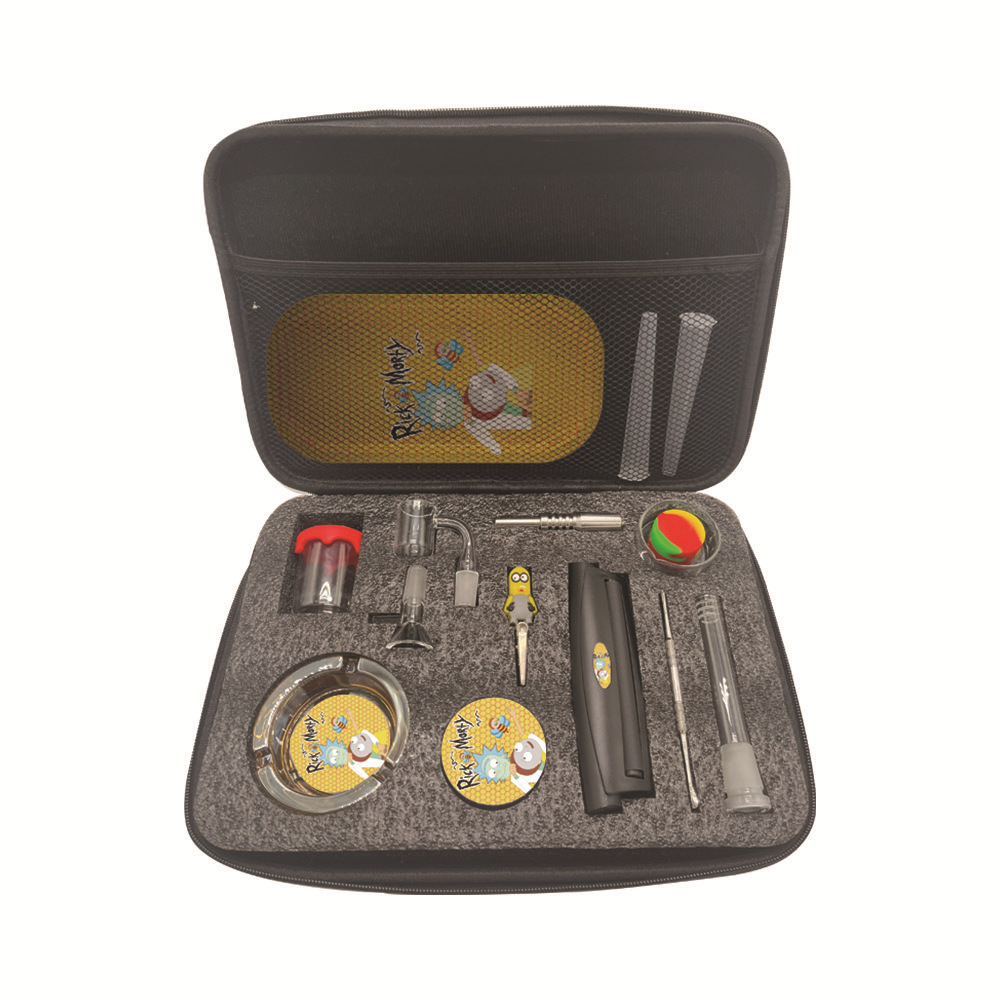 

OilSeed rolling Tray Hookahs herb Grinder Storage Tank Ashtray Titanium Nail digging Spoon 15-piece Tobacco Accessories Pack accessories bongs set