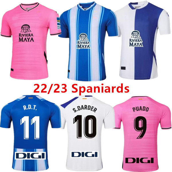 

22 23 RCD Espanyol R.D.T WU LEI Soccer Jerseys home 2022 2023 football Shirts PUADO PEDROSA EZZARFANI uniforms DAVID LOPEZ EMBARBA Camiseta de futbol MELENDO DARDER, Grey