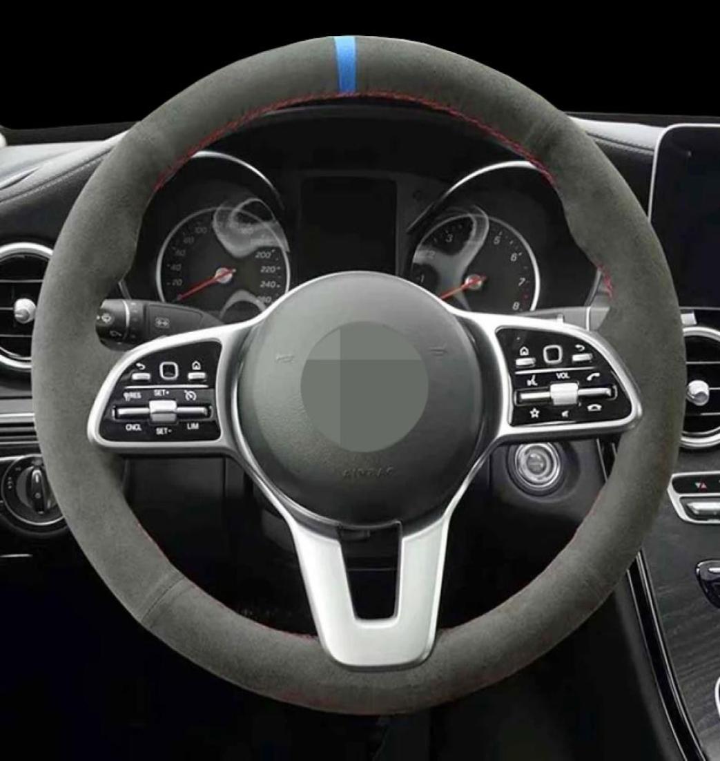 

HandSewn DIY Black Suede WearResistant Car Steering Wheel Cover For Mercedes Benz A Class 20192020 CLS 201820204469944