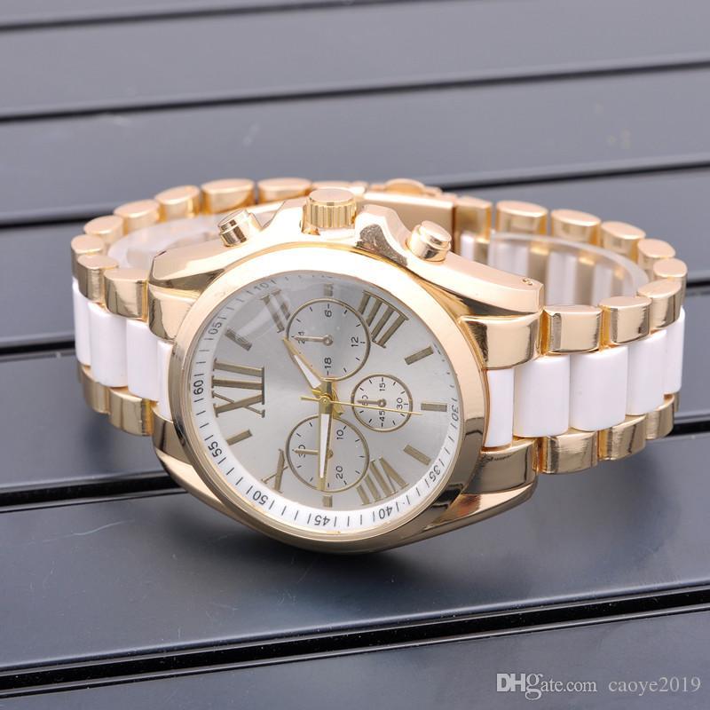 

38 relogio Women watches Luxury wist fashion Golden Dial With Calendar Bracklet Folding Clasp Master Male giftluxury Vacation Women's MKS Watch, A1