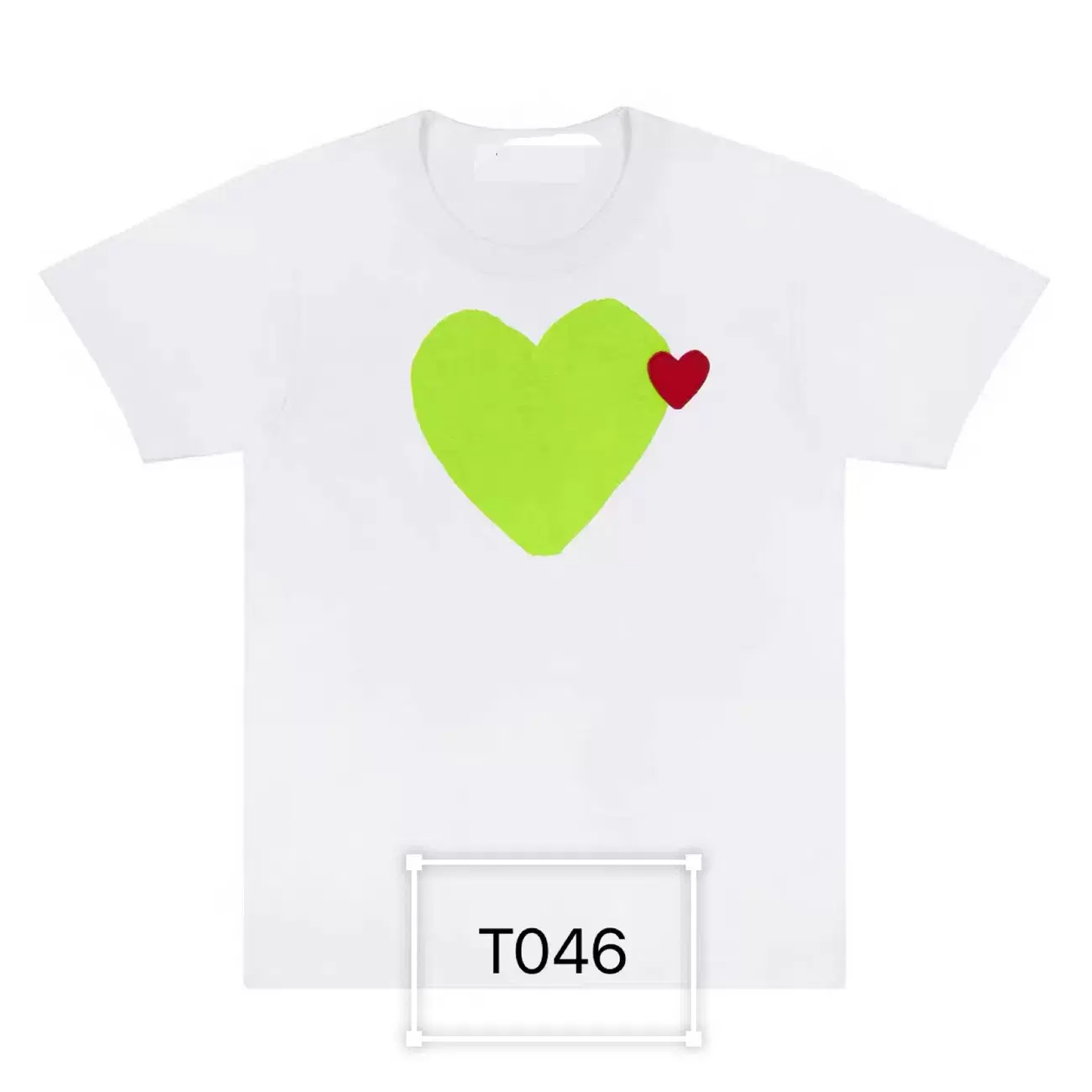 

23SS Summer cdgs Mens T-Shirts Play T Shirt Commes Short sleeve Womens Des Badge Garcons Embroidery heart short sleeve Red heartrtyr